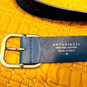 Antoniazzi Black Leather Diamond Laser Cut‎ Women's Belt Medium